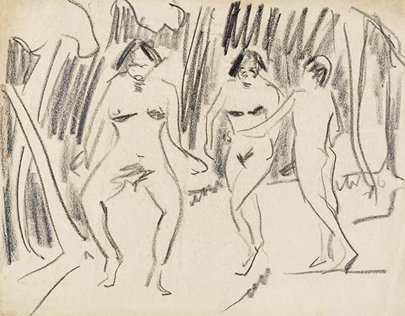 Ernst Ludwig Kirchner - Kreidezeichnung