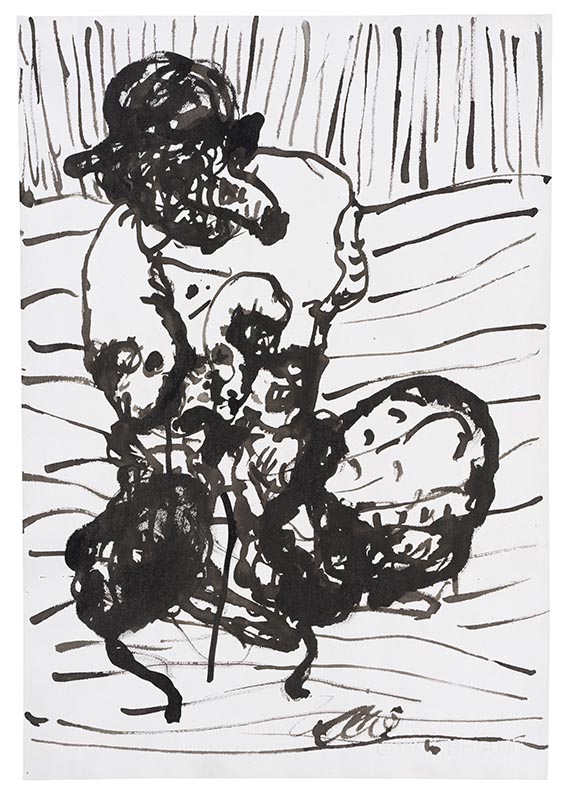 Baselitz, Georg - Tuschfederzeichnung