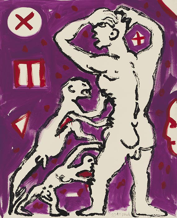 Penck (d.i. Ralf Winkler), A. R. - Acryl auf Leinwand