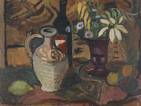 J&uuml;chser, Hans - &Ouml;l auf Hartfaserplatte