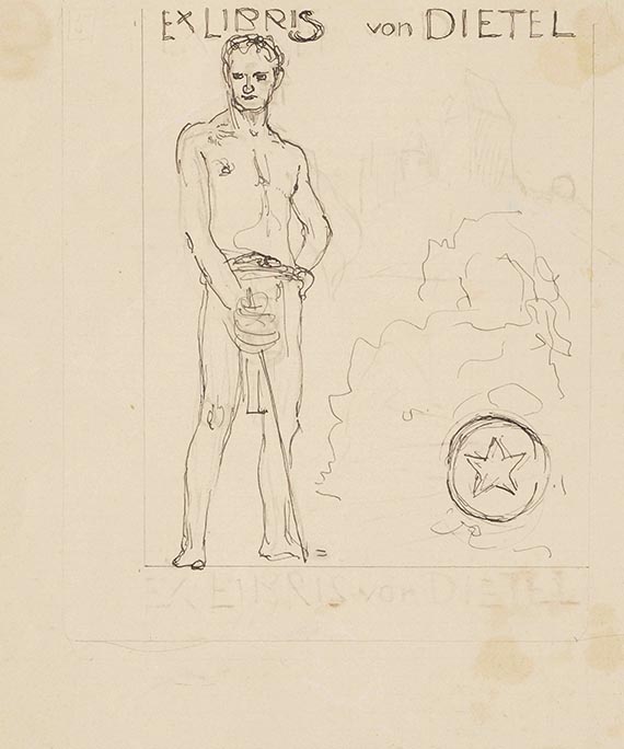 Klinger, Max - Bleistiftzeichnung