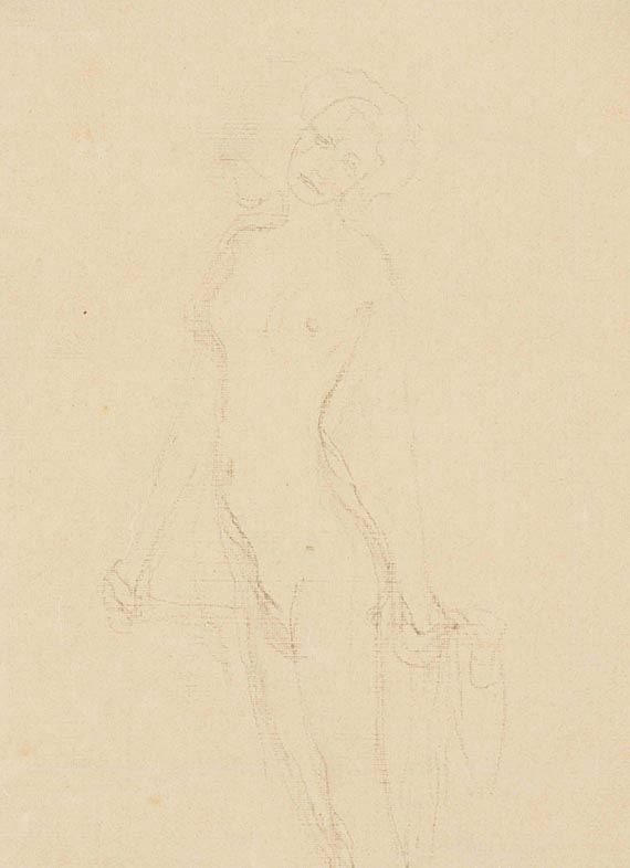 Klinger, Max - Bleistiftzeichnung