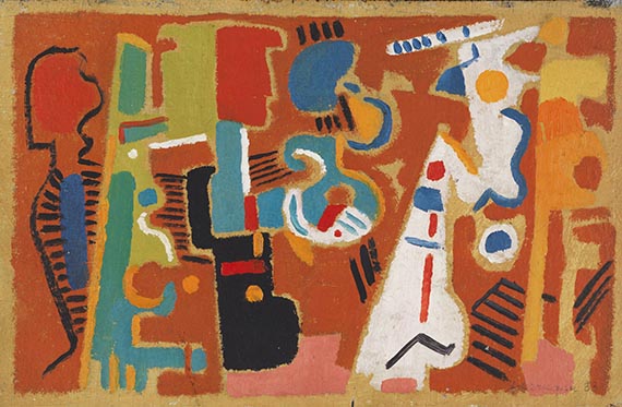 Ackermann, Max - &Ouml;l auf Hartfaserplatte