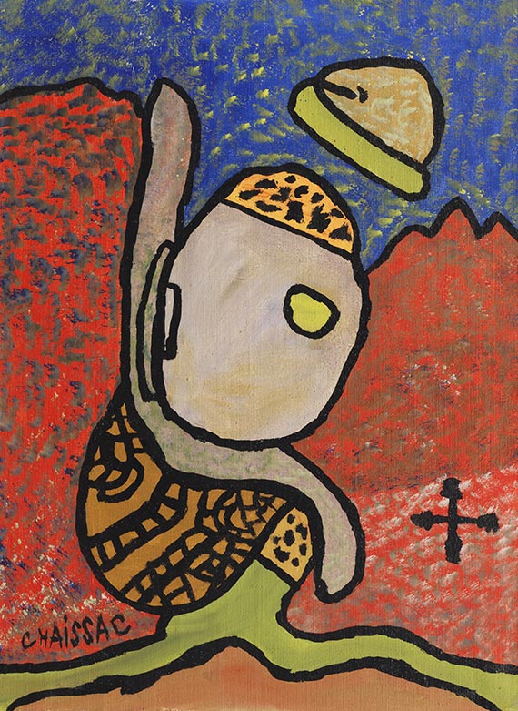 Chaissac, Gaston - &Ouml;l auf Leinwand