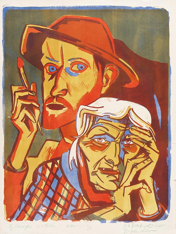 B&ouml;ckstiegel, Peter August - Farblithografie