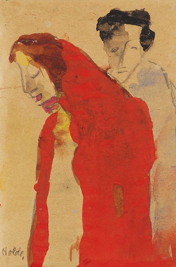 Nolde, Emil - Aquarell auf Papier