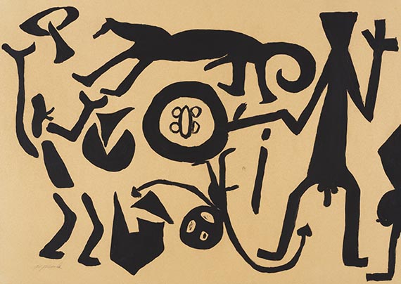 Penck (d.i. Ralf Winkler), A. R. - Gouache
