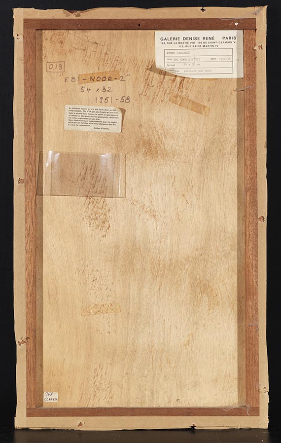 Victor Vasarely - Rueckseite